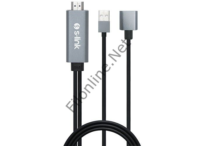 S-LINK SL-IPH25 HDMI TO USB-F 2 METRE MOBİL TELEFON UYUMLU GÖRÜNTÜ AKTARICI KABLO