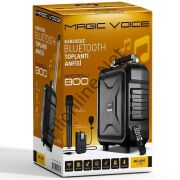 MAGICVOICE MV-2015 USB-SD-BT 1 EL + 1 YAKA MİKROFONLU 300W TAŞINABİLİR ŞARJLI HOPARLÖR ANFİ