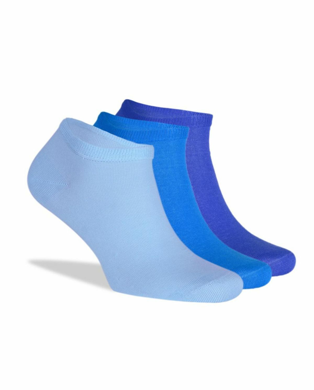 Sneakers 3'lü Pamuklu Unisex Çorap Mavi Tonlar