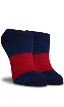 Kırmızı-Lacivert Kısa Soket Çorap