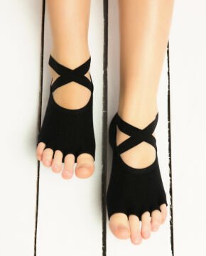 Yoga Çorabı Lastikli ve Kaymaz Tabanlı Siyah Renk