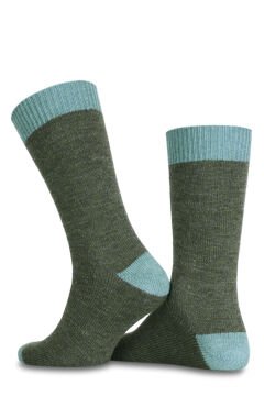 Yün K.Yeşil Yeşil Melanjlı Soket Çorap Aras