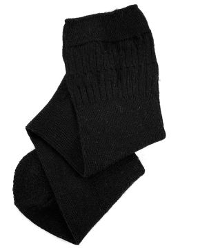 Siyah Lana Yün Diyabetik Çorap