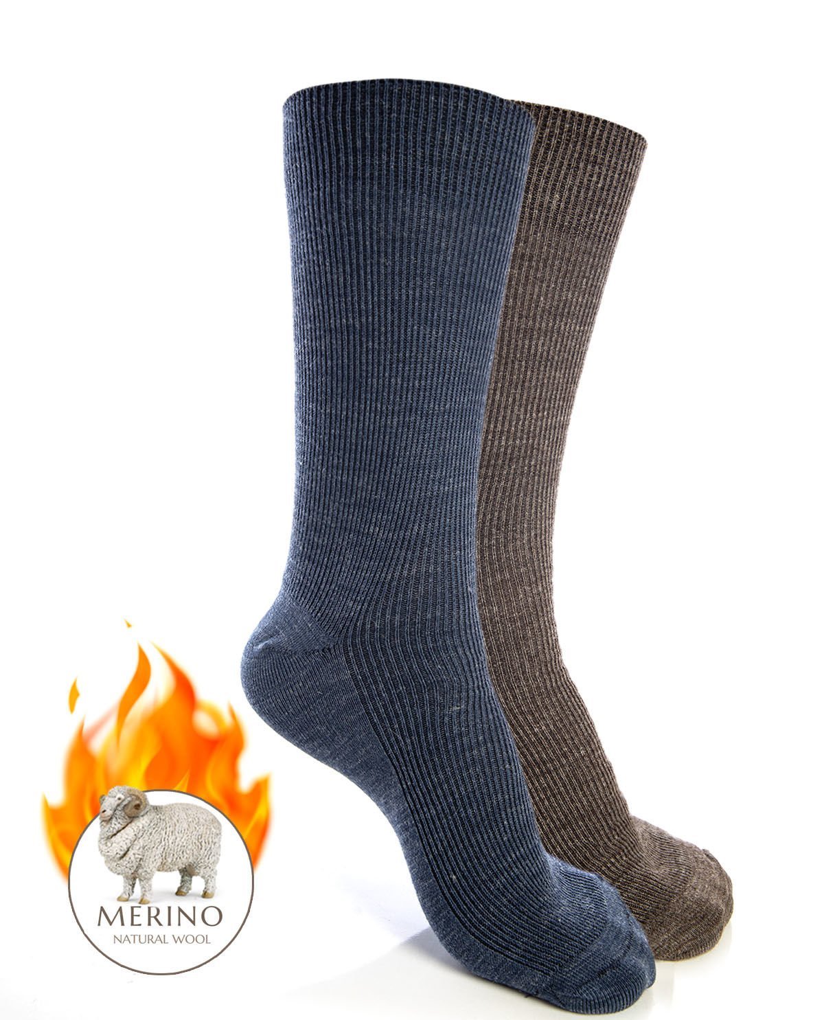Merino Yün Havlu Kışlık Erkek Soket Çorap 2li Paket