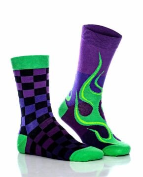 Değişik Çift Çorap Alev ve Damalı Model