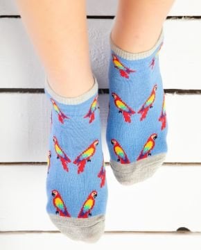 Papağan Desenli Kısa Soket Çorap