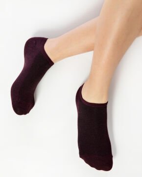 Koyu Mor Renk Kısa Soket Çorap Adele