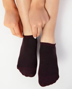 Koyu Mor Renk Kısa Soket Çorap Adele