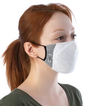 Yıkanılabilir Maske Pamuk Beyaz Esnek Lastikli