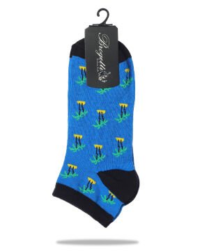Palmiye Desenli Kısa Soket Çorap