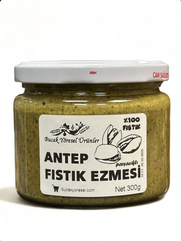 Antep Fıstık Ezmesi 300g Parçacıklı ~ Katkısız, %100 Antep Fıstık