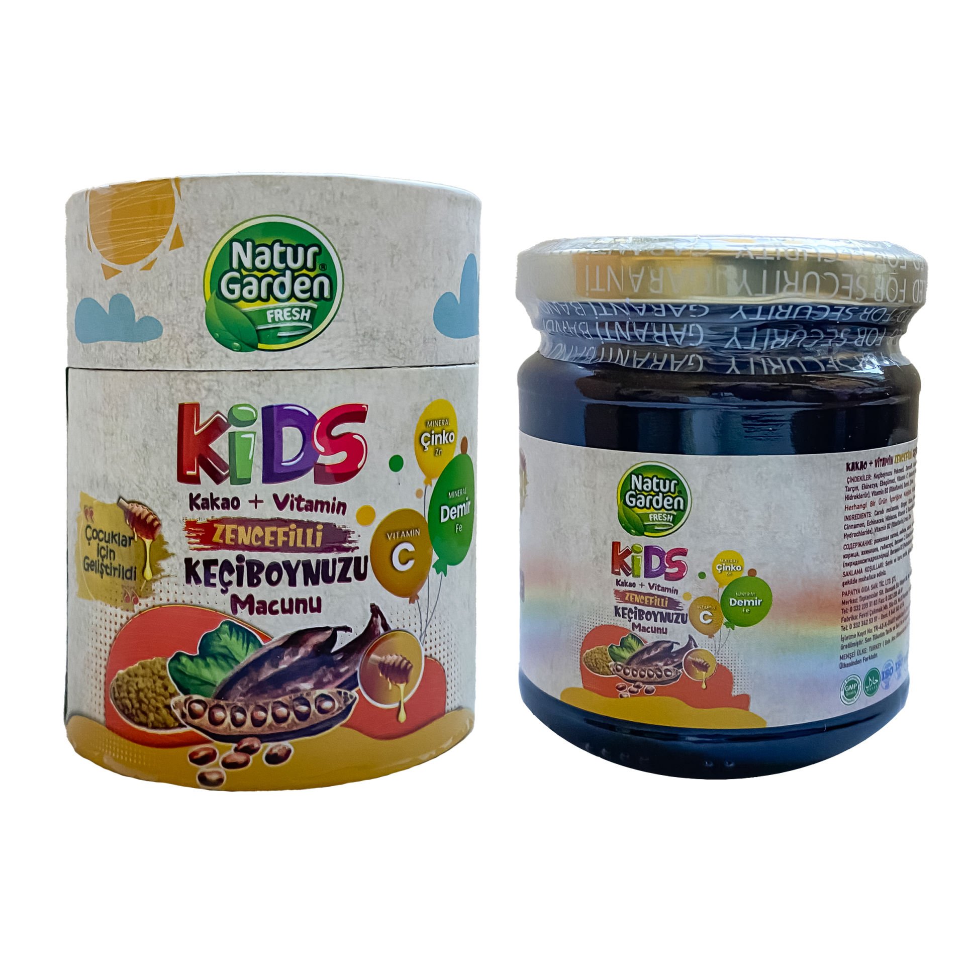 Natur Garden Kids Kakao+Vitamin Zencefilli Keçi Boynuzu Macunu 240g