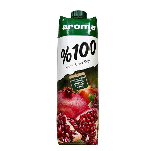 Aroma %100 Nar-Elma Meyve Suyu 1L 12 Adet