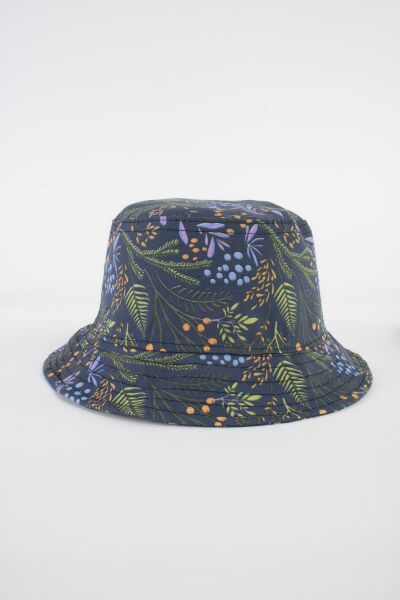 Çiçek Dalı Desen Kova Şapka Balıkçı Bucket Hat