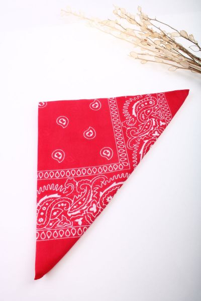 Soobepark Kırmızı Etnik Desenli Unisex Bandana