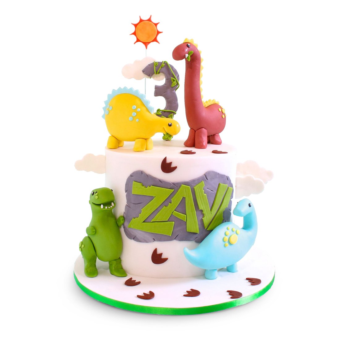 Sevimli Dinozorlar Doğum Günü Pastası
