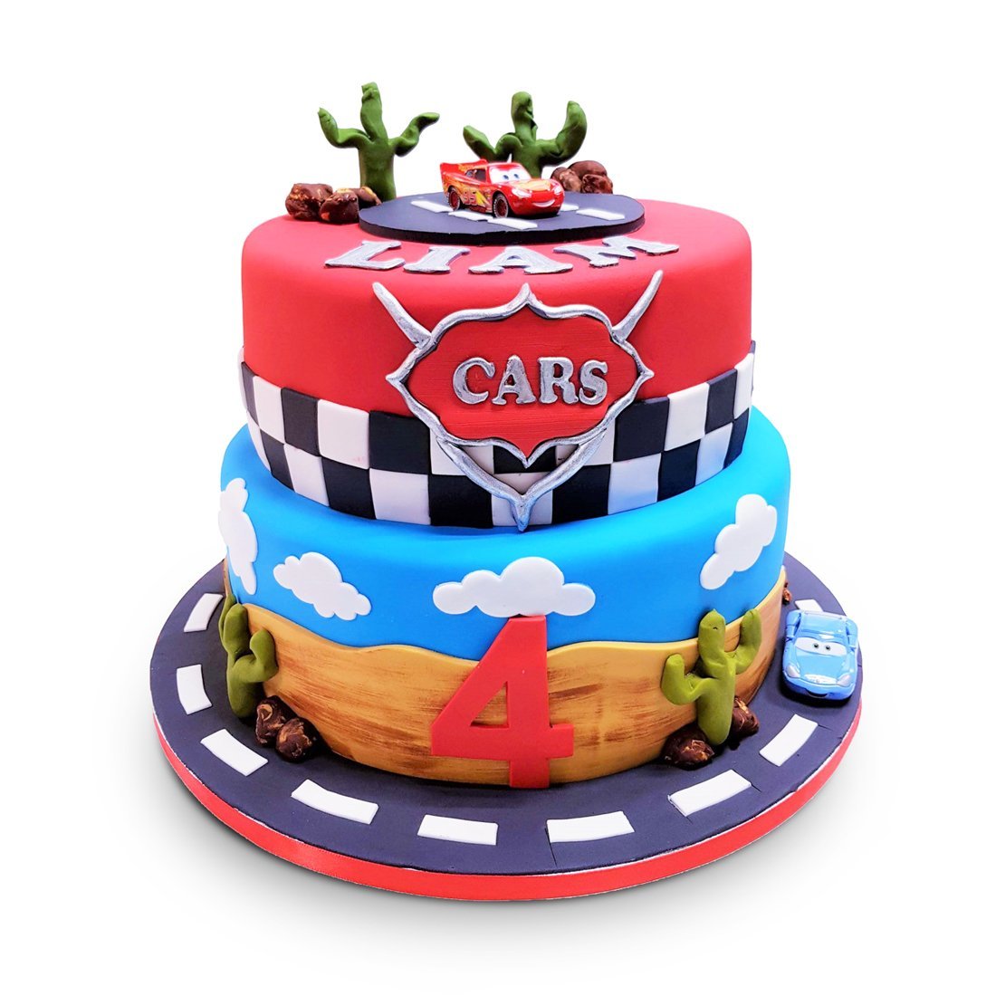 Cars Arabalar Doğum Günü Pastası