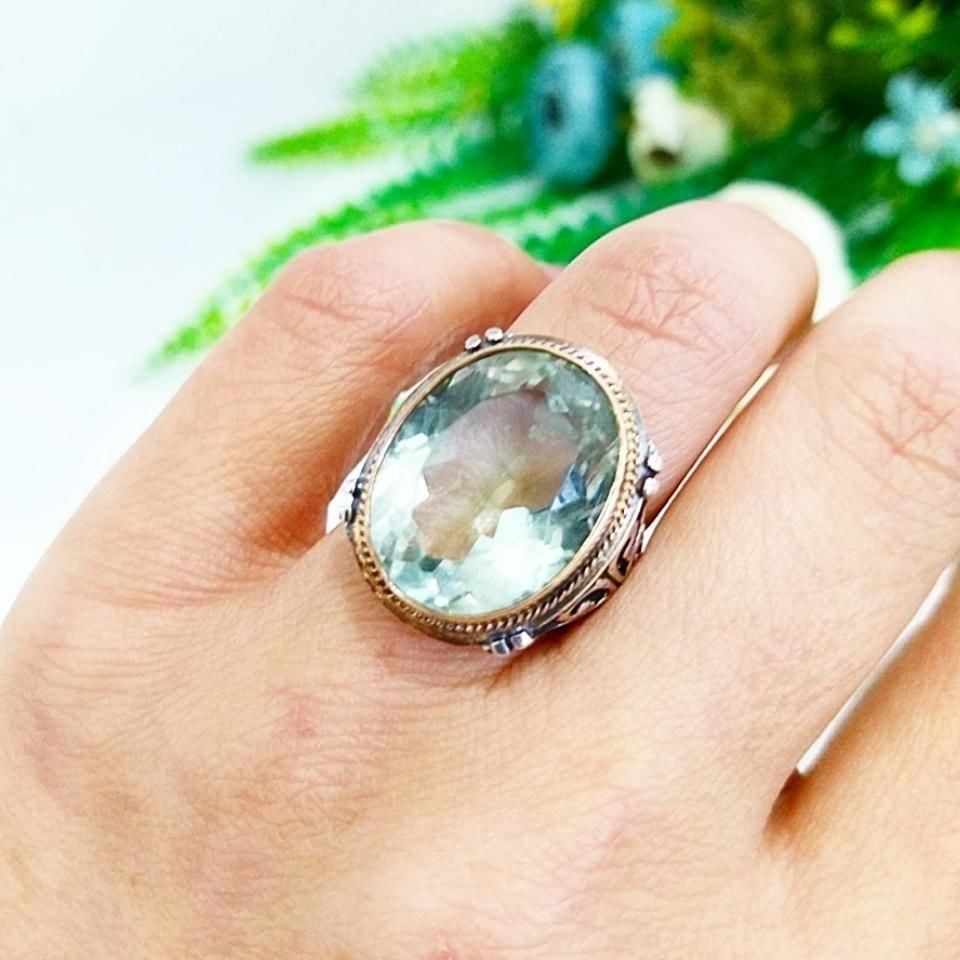 Green Topaz Taşı Erkek Yüzük - ERY41
