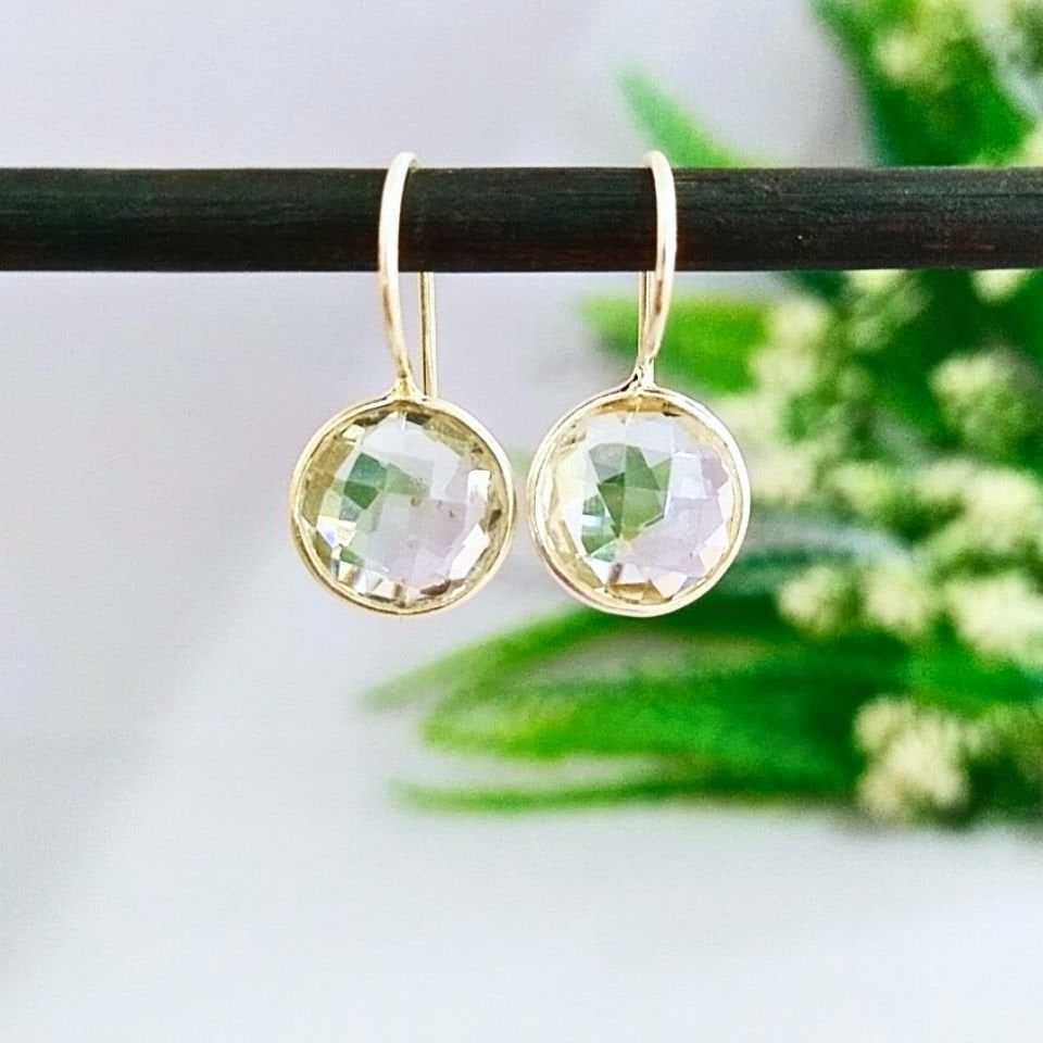 Topaz Taşı Doğal Taş Küpe - KP859