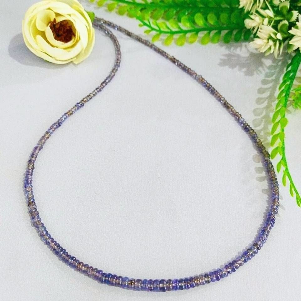Tanzanit Taşı Kolye 33crt 2mm