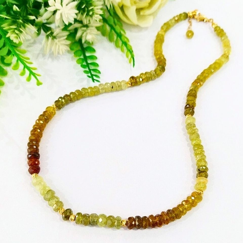 Hessonit Garnet Doğal Taş Kolye – DKLY287