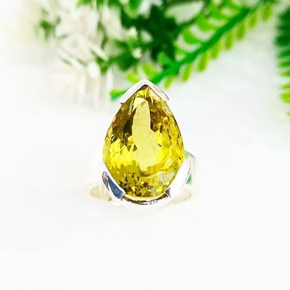 Limon Topaz Özel Tasarım Yüzük