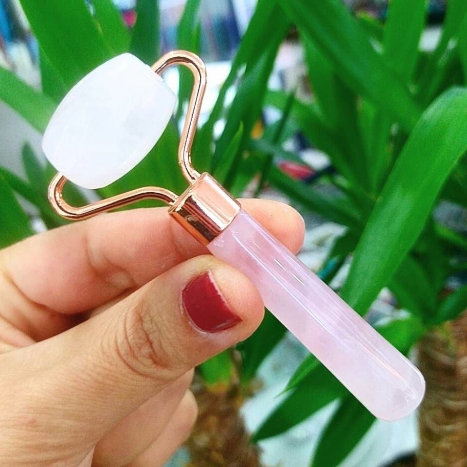 Pembe Kuvars Roller Masaj Taşı