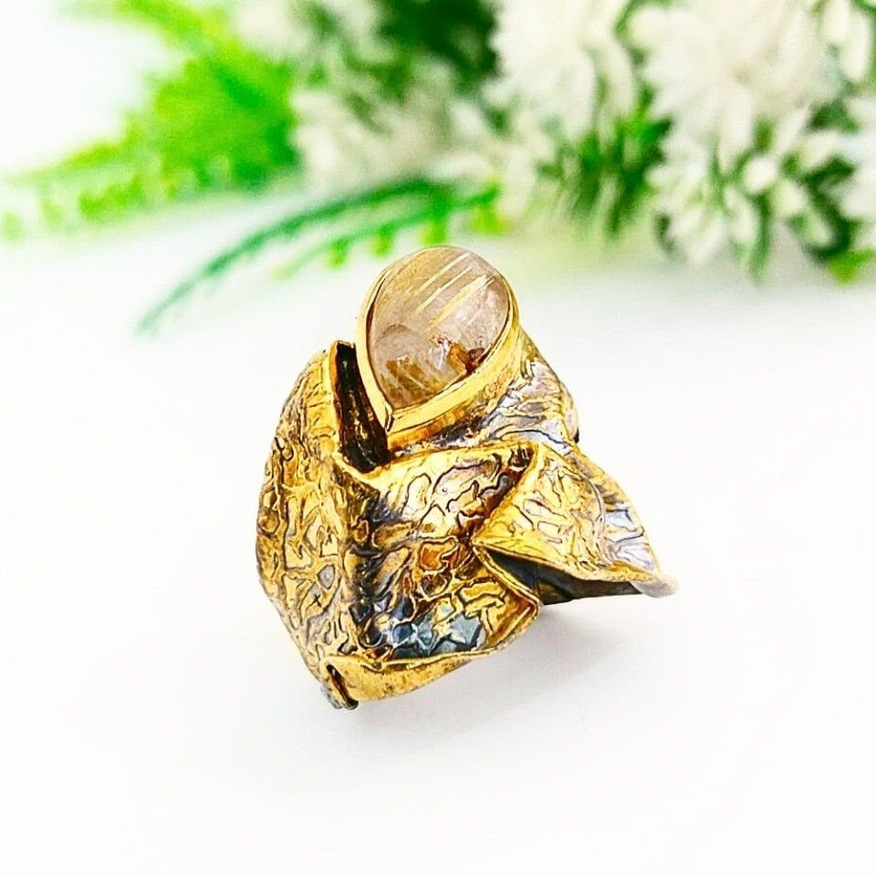 Gold Beril Özel Tasarım Yüzük - OTS1078