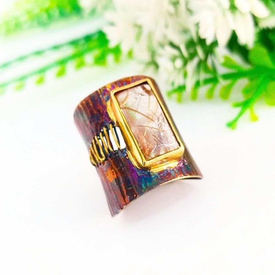 Gold Beril Özel Tasarım Yüzük - OTS1092