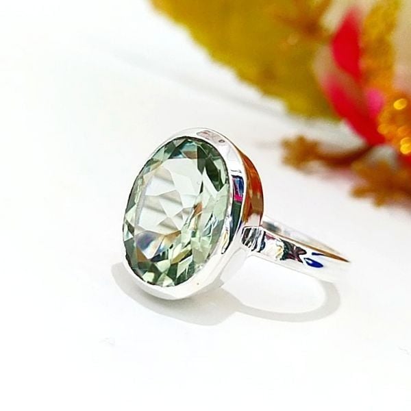 Green Topaz Özel Tasarım Doğaltaş Yüzük