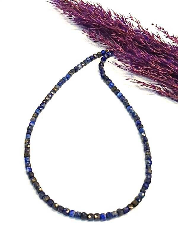 Lapis Lazuli Taşı 4x4 mm Doğaltaş Kolye