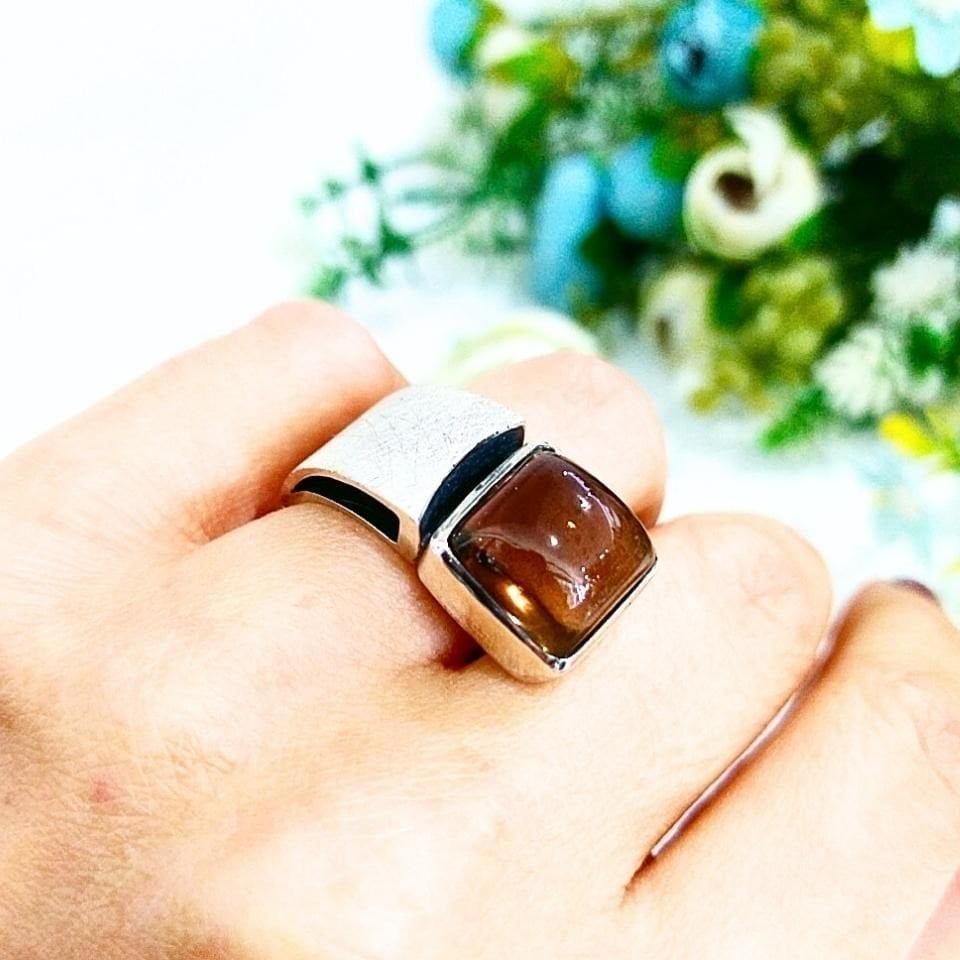 Smoky Topaz Özel Tasarım Yüzük