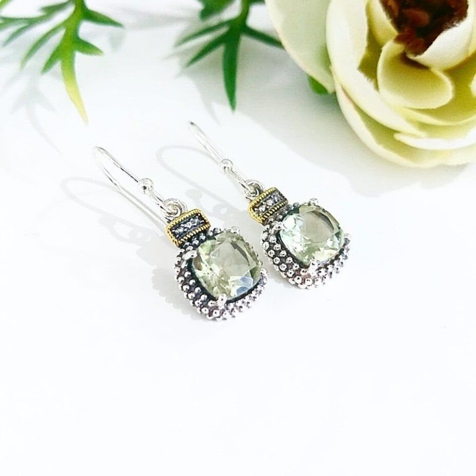 Green Topaz Özel Tasarım Küpe