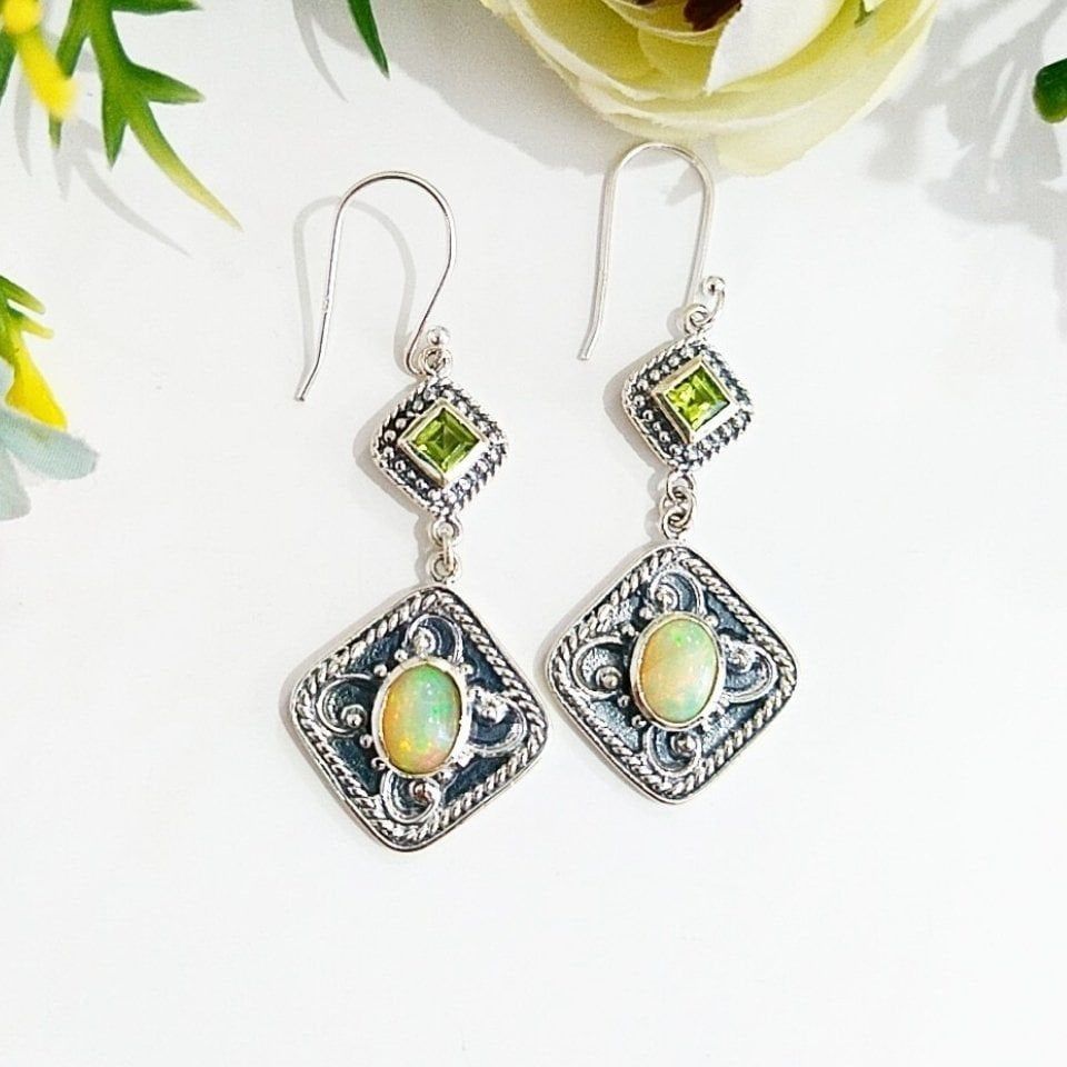 Opal ve Zebercet Taşı Küpe - KP817