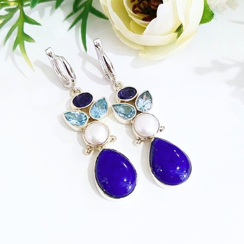 Lapis Lazuli Taşı Küpe - KP818