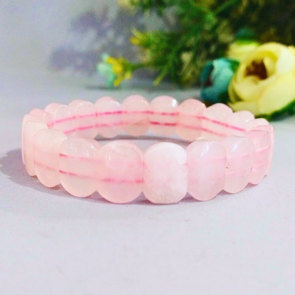 Pembe Kuvars Doğal Taş Bileklik - BLK841