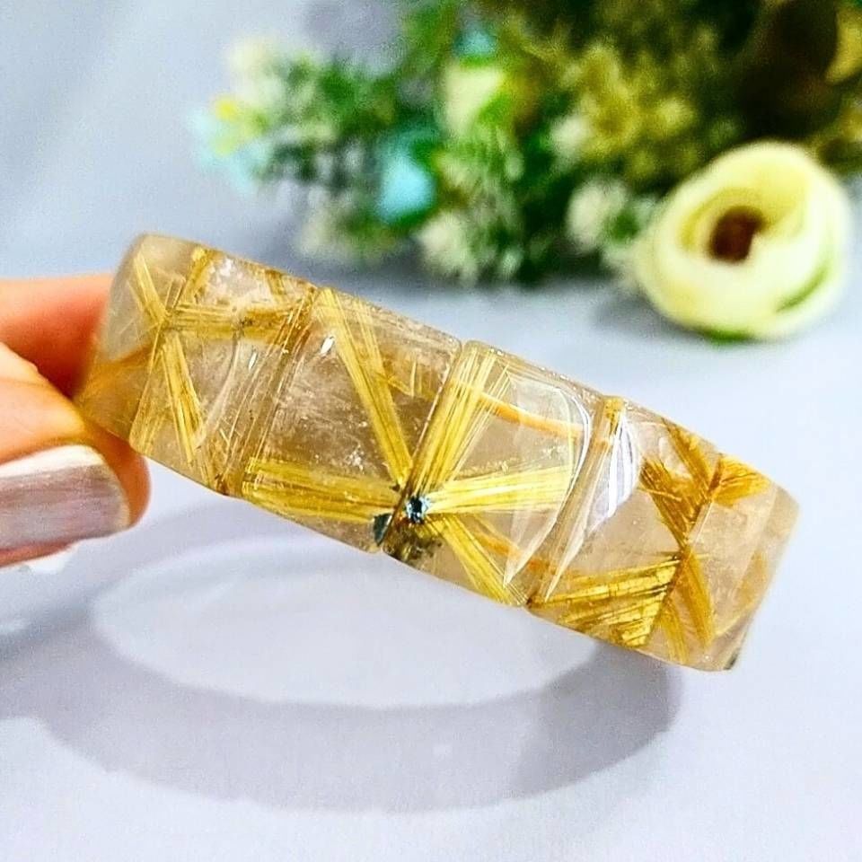 Gold Beril Doğal Taş Bileklik - blk852