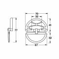 Hafele OLEN Sarkaç kulp antik gümüş 32mm