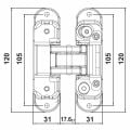 Hafele CDH 60 Gizli menteşe mat siyah 60kg