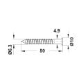 Hafele CONFIRMAT Sivri uçlu 5,3x45mm