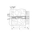 Hafele UX R - Pullu Üniversal dübel 10x60mm