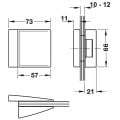 Hafele GLASS LINE Cam kilit karşılığı güm.renk.