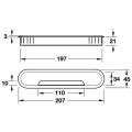 Hafele ELTO Kablo kanalı oval siyah 200mm