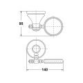 Hafele CALI Sabunluk, parlak pirinç 140x95x95mm