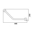 Hafele Açılı tutamak, mat siyah, 440mm