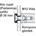 Hafele Bağlantı elemanı tek taraflı 8-12mm