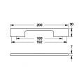 Hafele MIA II Kulp mat siyah 200mm