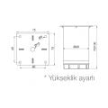 Hafele ARVIN Ayak yuvarlak parlak krom 60x100mm