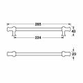 Hafele BERNARD Kulp mat siyah 160 mm