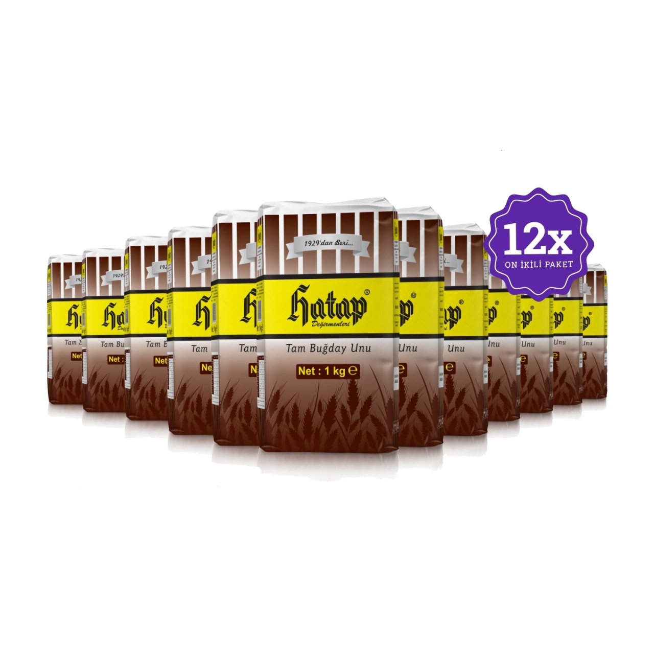 (1 Kg x 12 Adet) Tam Buğday Unu